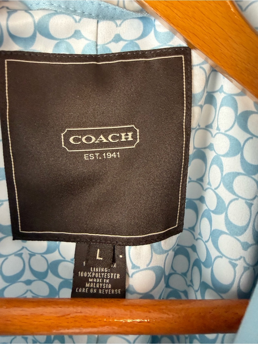 Coach Powder Blue Women's Single-Breasted Trench Coat - Picture 3 of 15